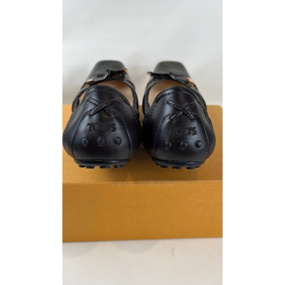 TOD'S GOMMINO BLACK PATENT BALLET FLAT SHOES 7 - Picture 9 of 13